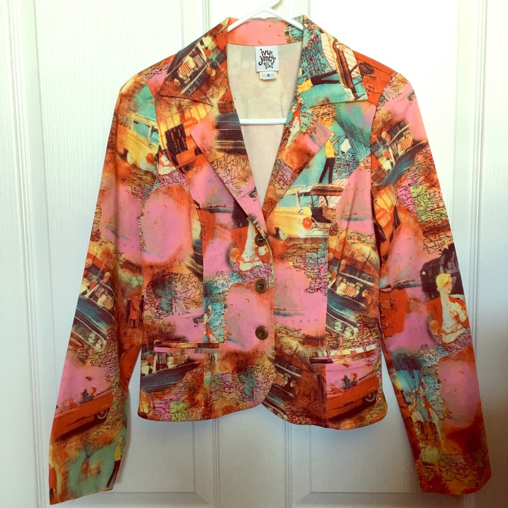 Ivy Jane women’s pink cream punk blazer size small